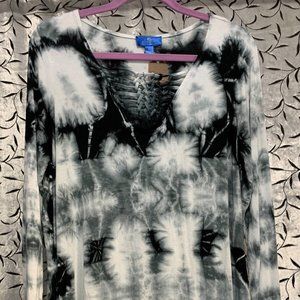 Blue Curl Beachwear Tie Dye Tunic size L